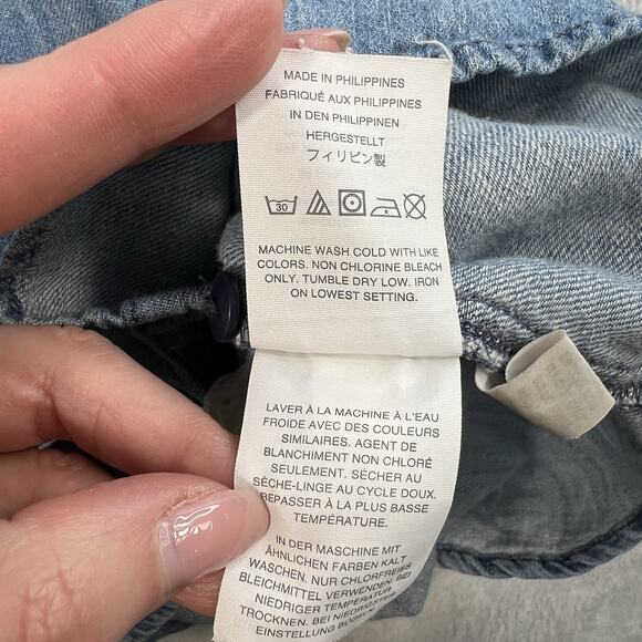 MADEWELL Sz S Courier Denim Dress Shirtdress Lauryn Wash Blue Relaxed Fit Casual - Picture 11 of 16